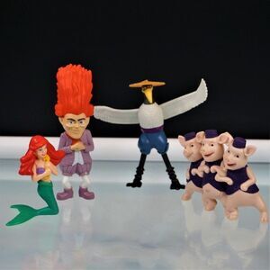 McDonalds Happy Meal Toys Disney Ariel Rumpelstiltskin 3 Little Pigs Bird